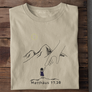 Berge versetzen Shirt Detailansicht, Mountain Movers christliche Streetwear