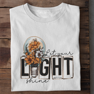 Let your Light shine Shirt Detailansicht, Mountain Movers christliche Streetwear