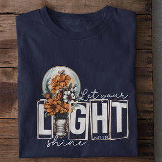 Let your Light shine Shirt Detailansicht, Mountain Movers christliche Streetwear