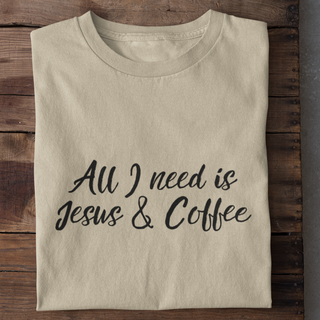 Jesus and Coffee Shirt Detailansicht, Mountain Movers christliche Streetwear