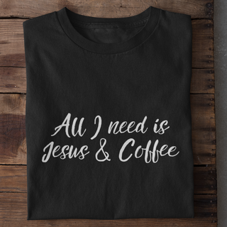 Jesus and Coffee Shirt Variante, Mountain Movers christliches Design