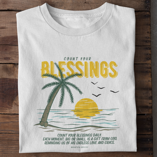 Summer Blessings Shirt Detailansicht, Mountain Movers christliche Streetwear