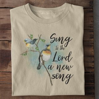 Sing to the Lord Bird Shirt Produktansicht, Mountain Movers christliche Streetwear