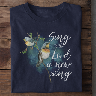 Sing to the Lord Bird Shirt Produktansicht, Mountain Movers christliche Streetwear