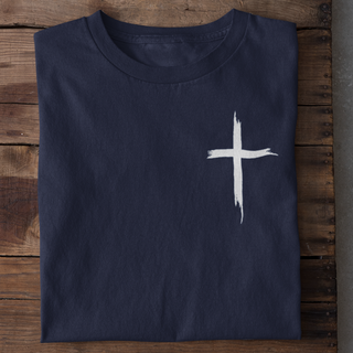 Painted Cross T-Shirt Nahaufnahme, Mountain Movers