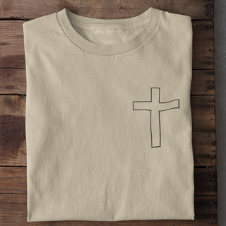 Kreuz T-Shirt getragen, Mountain Movers christliche Mode