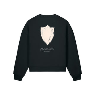 He Spoke First Oversize Sweatshirt Sprüche 30:5 Rueckseite