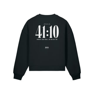 Jesaja 41:10 Oversize Sweatshirt Fürchte dich nicht Rueckseite