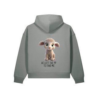 Left the 99 Oversize Zipper Hoodie Backprint Grau Rückseite