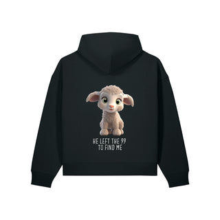 Left the 99 Oversize Zipper Hoodie Backprint Schwarz Rückseite