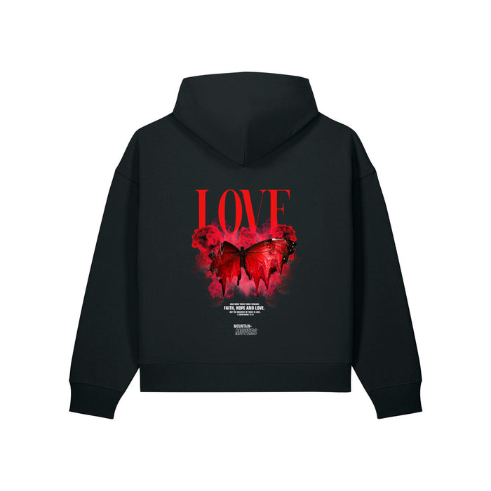 Love Streetwear Oversize Zipper Hoodie Backprint