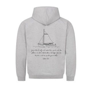 GJW Sachsen Segelhoodie Detailansicht, Mountain Movers christliche Streetwear