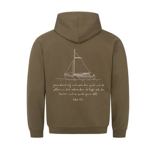 GJW Sachsen Segelhoodie Detailansicht, Mountain Movers christliche Streetwear