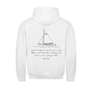 GJW Sachsen Segelhoodie Detailansicht, Mountain Movers christliche Streetwear