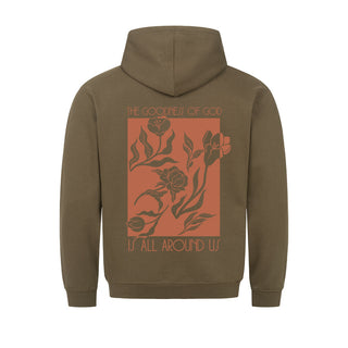 Goodness of God Flowers Hoodie BackPrint Detailansicht, Mountain Movers christliche Streetwear