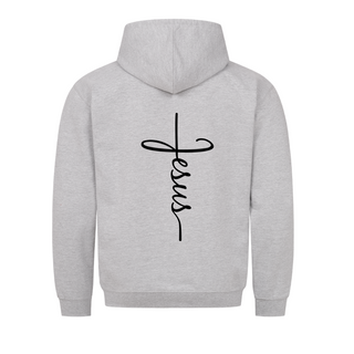 Jesus Simple Hoodie BackPrint Detailansicht, Mountain Movers christliche Streetwear