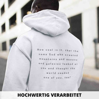 How Cool Hoodie BackPrint Variante, Mountain Movers christliches Design