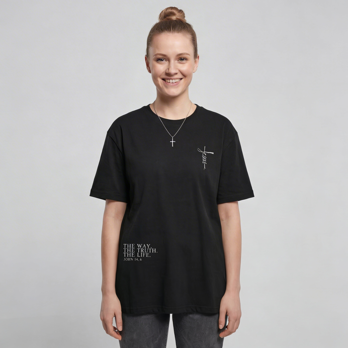 Jesus Cross Front Premium oversized shirt