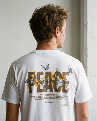Peace Flower Shirt, christliche Streetwear von Mountain Movers
