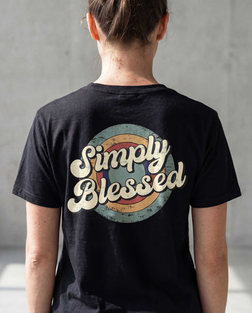 Simply Blessed shirt back print