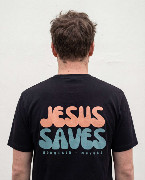 Jesus Saves Shirt Backprint