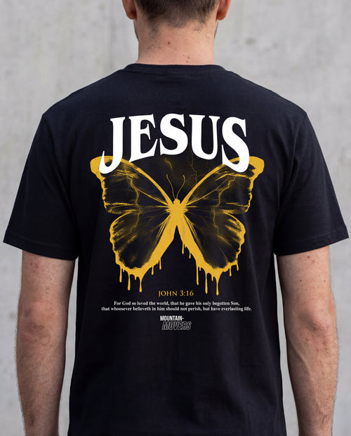Jesus Butterfly Shirt Backprint