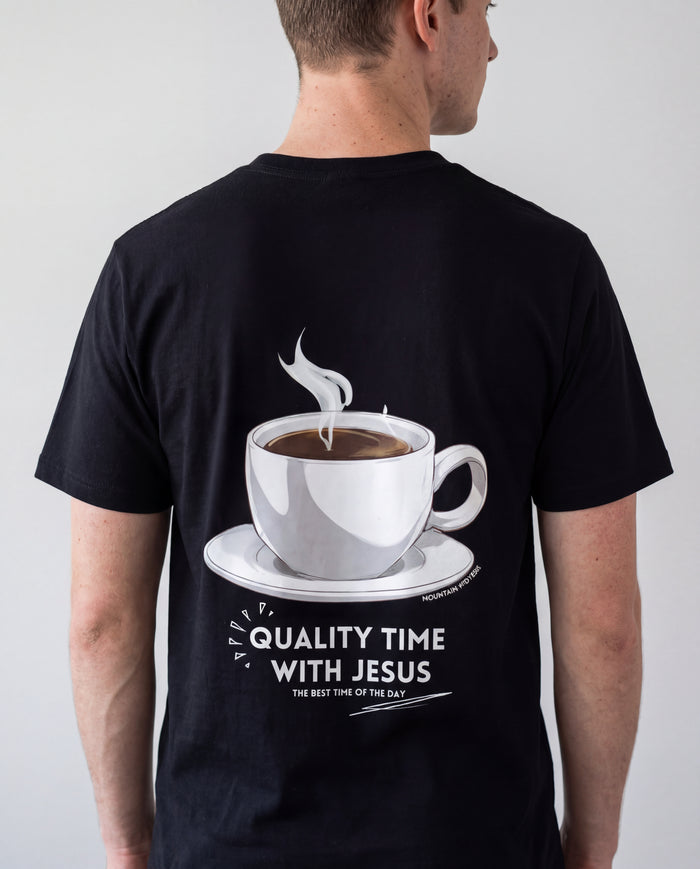 Quality Time with Jesus Unisex Shirt Backprint