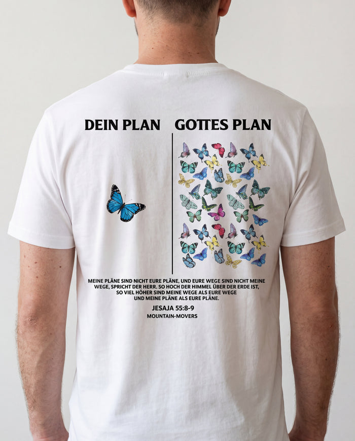 Mein Plan < Gottes Plan Shirt BackPrint