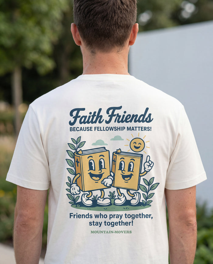 Faith Friends Retro Shirt Front & Back