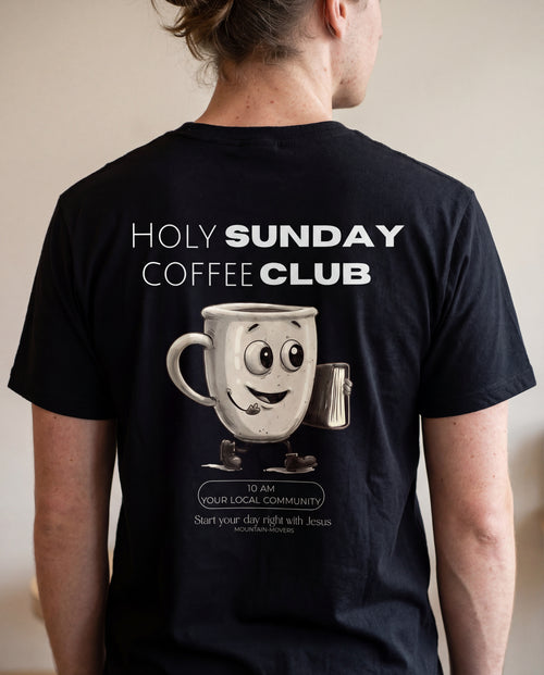 Heilige Zondag Koffie Club Shirt Rugprint