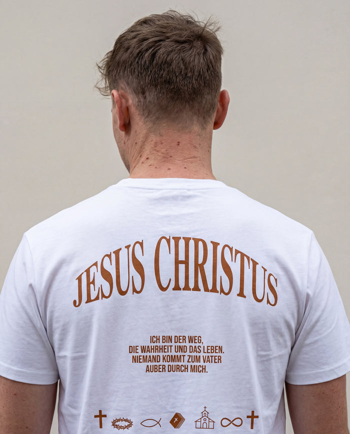 Jezus Christus Shirt Rugprint
