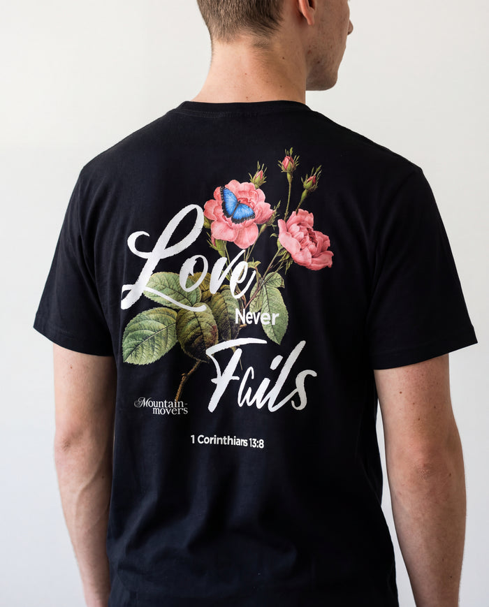 Love never fails Flower Shirt BackPrint
