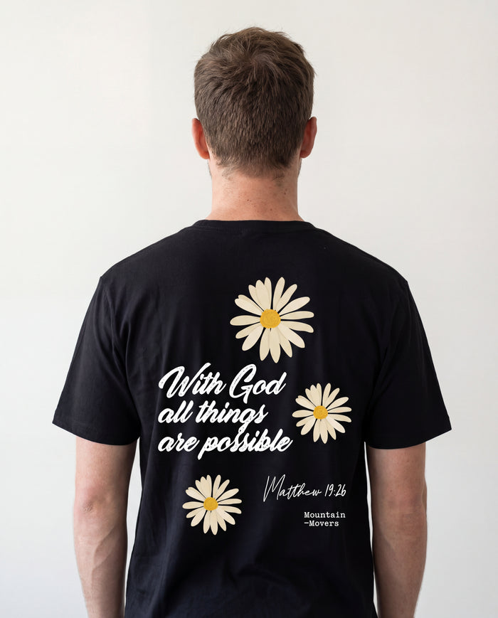 With God Flower Shirt Rugprint