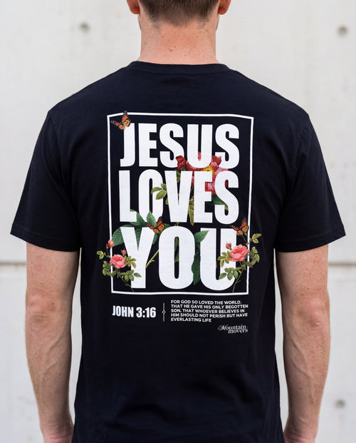 Jesus loves you Flower Shirt BackPrint