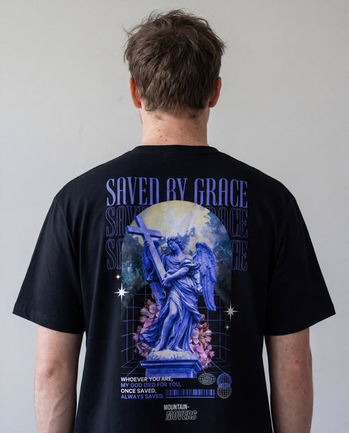 Saved by Grace Streetwear Unisex Shirt Backprint