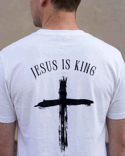 Jesus is King minimalistisch shirt rugprint