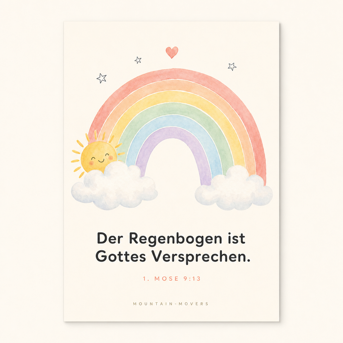 De Regenboog Is Gods Belofte, Regenboog Kinderposter A4