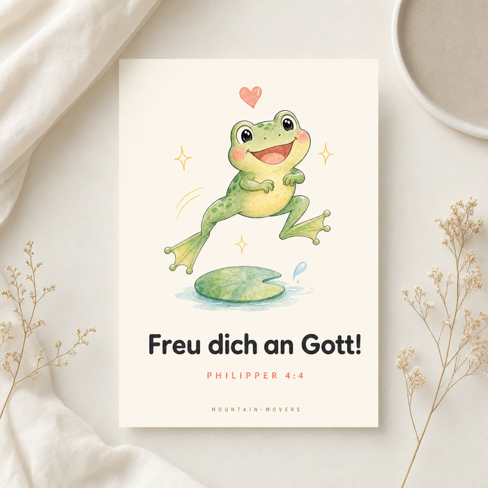 Verblijd Je in God, Kikker Kinderposter A4