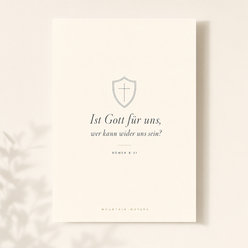 Als God voor ons is, wie kan dan tegen ons zijn, Schild Poster A4