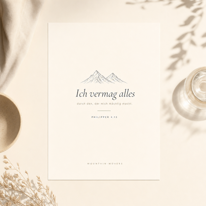 Ich vermag alles, Berge Poster A4