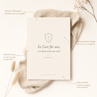 Poster Schild Produktvorteile - 300 GSM, A4, knickfrei verpackt