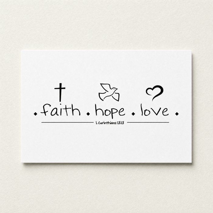 Faith Hope Love Poster A4 + A3