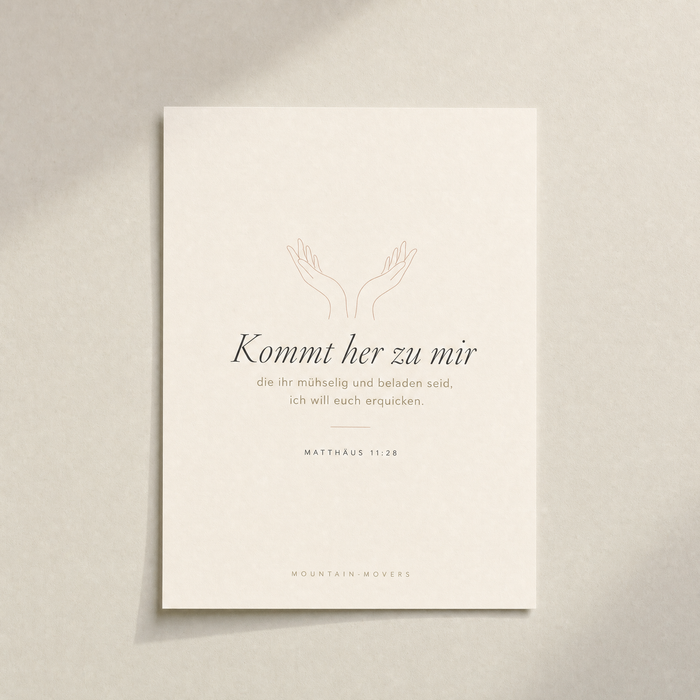 Kom tot Mij, Handen Poster A4