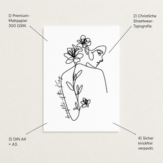Daughter of the King Poster Detail mit USP-Annotationen Premium-Mattpapier 300 GSM DIN A4 plus A3 knickfrei verpackt