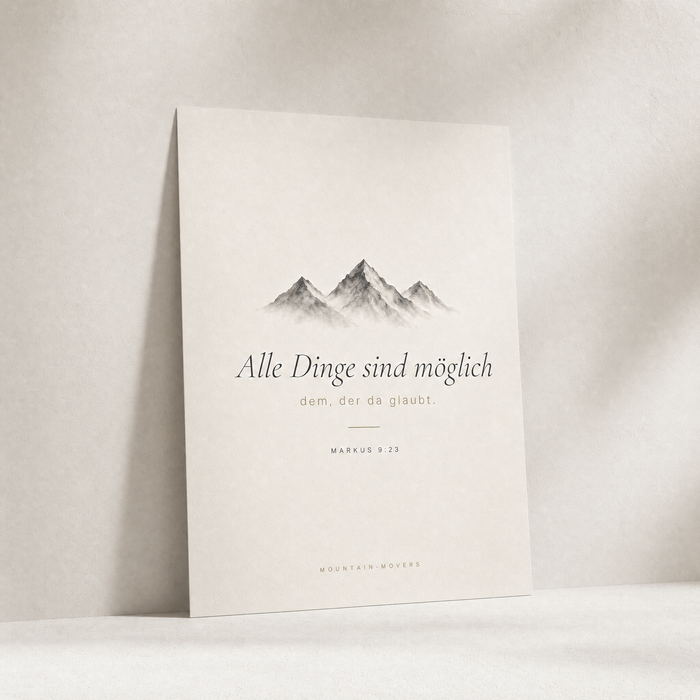 All Things Are Possible, Mountains Poster A4
