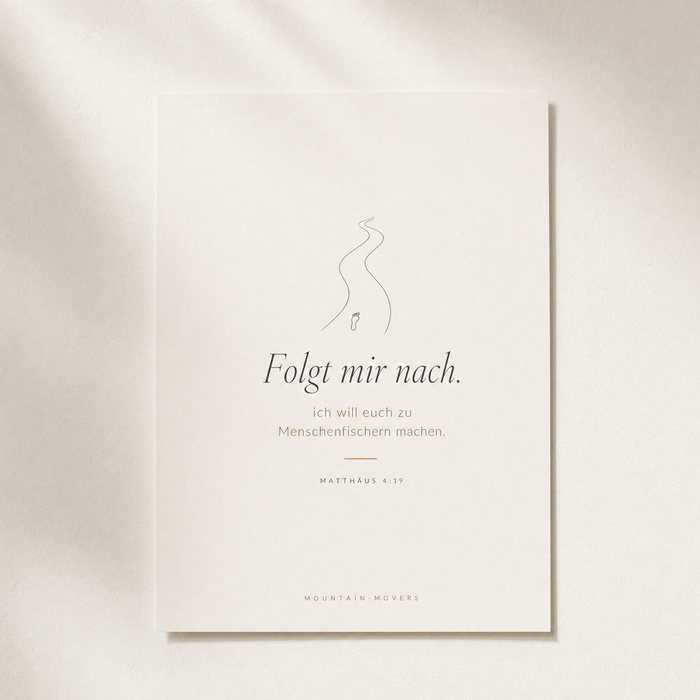 Follow Me, Fishhook Poster A4