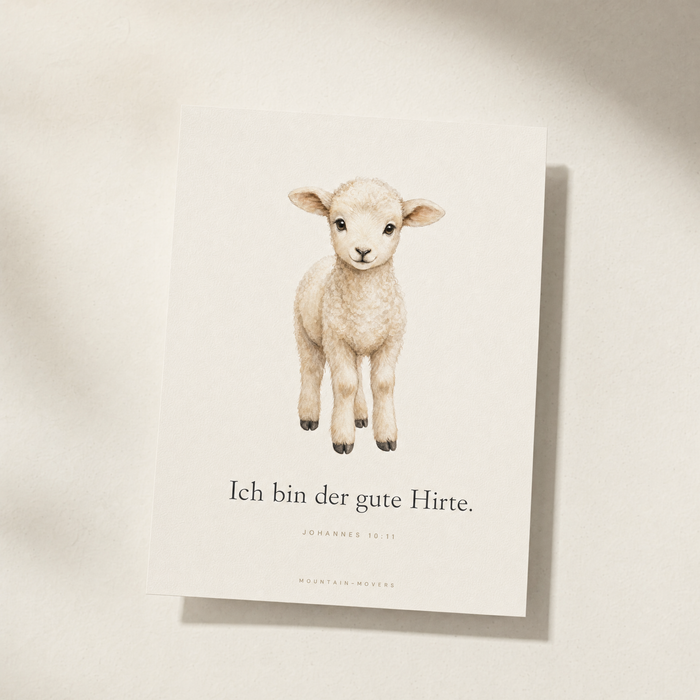 I Am the Good Shepherd, Lamb Kids Poster A4
