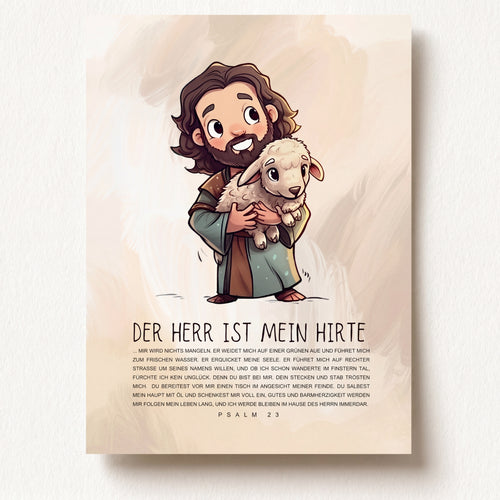 Kinderposter Hirte A4 + A3