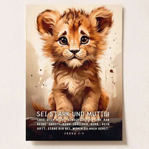 Kinderposter Löwe A4 + A3