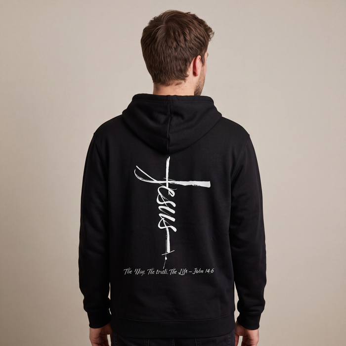 Jezus Kruis Hoodie Rugprint